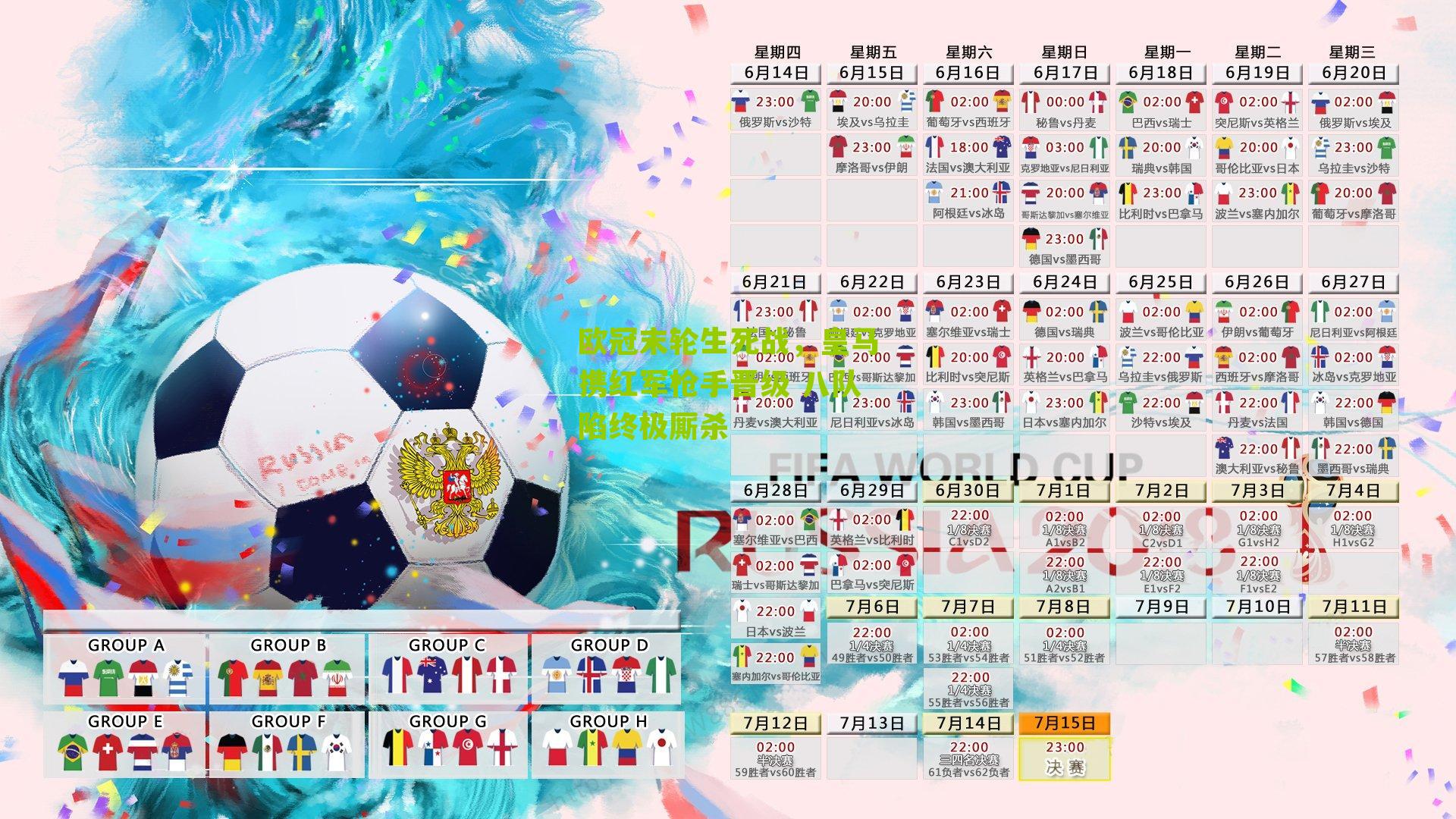 欧冠末轮生死战，皇马携红军枪手晋级 八队陷终极厮杀